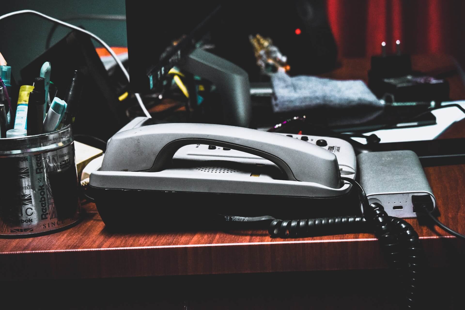 Phone on a table